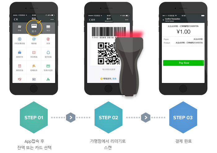 위챗/알리 사용법